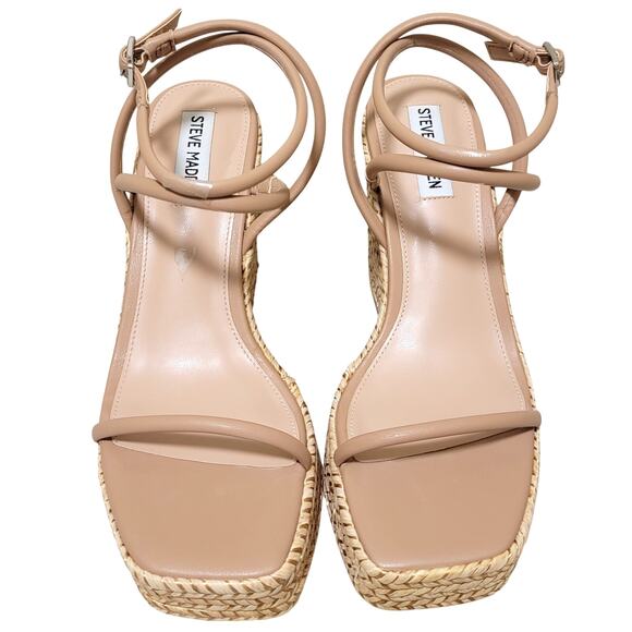 Steve Madden Women Unify Espadrille Wedge Strappy Sandal Size US 9M Natural - Picture 3 of 4